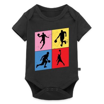 Basketteur Basketteur Vintage Rétro - Body à manches courtes Premium Bébé - noir - Devant