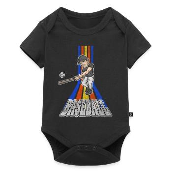 Baseball Joueurs de baseball USA Sports Vintage Rétro - Body à manches courtes Premium Bébé - noir - Devant