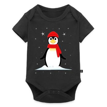 Pingouin Snow Stars (Étoiles des neiges) - Body à manches courtes Premium Bébé - noir - Devant
