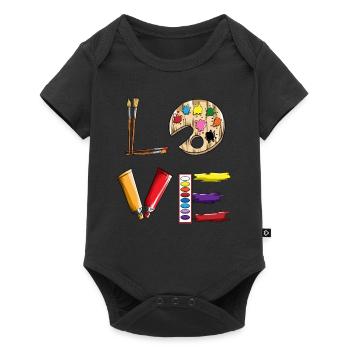 Drawing Art Lovers Ink Box Brush Love - Baby Premium short-sleeve bodysuit - black - Front