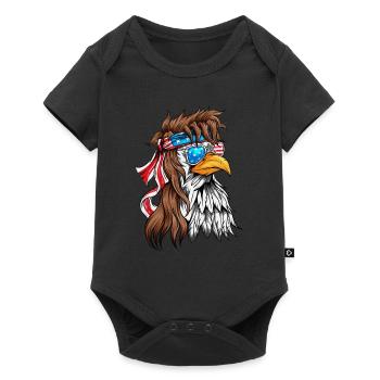 Eagle Bald Eagle Golden Eagle USA Flag - Baby Premium short-sleeve bodysuit - black - Front