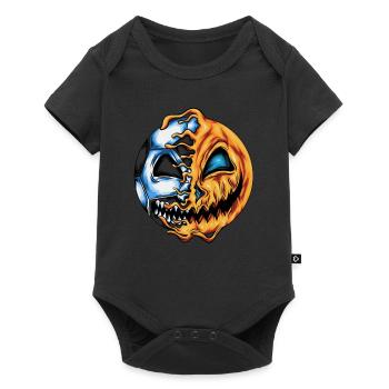 Football Player Footballer Pumpkin Skeleton Scary - Baby Premium short-sleeve bodysuit - black - Front