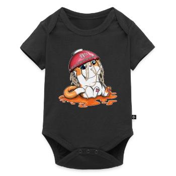 Pasta lover cat kitten loves pasta bowl - Baby Premium short-sleeve bodysuit - black - Front