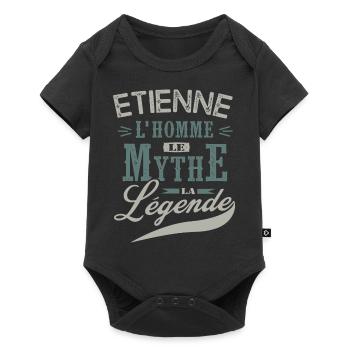 Etienne l homme le mythe la légende humour prénom - Body à manches courtes Premium Bébé - noir - Devant