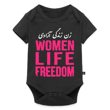 Women life freedom - Baby Premium Kurzarmbody - Schwarz - Vorne