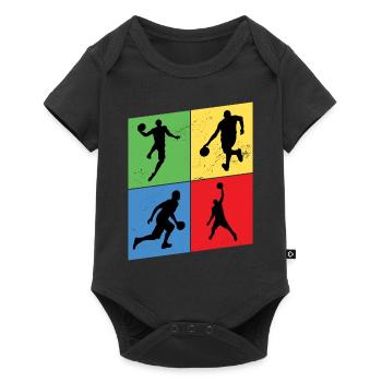 Basketteur Basketteur Vintage Rétro - Body à manches courtes Premium Bébé - noir - Devant