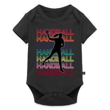 Handball Cadeau Handball Joueur de Handball avec Ball - Body à manches courtes Premium Bébé - noir - Devant
