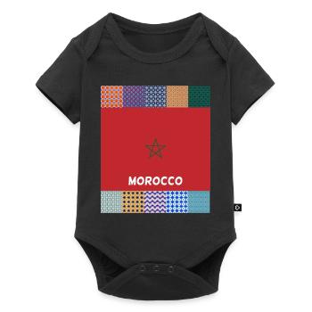 Marokko - Baby Premium Kurzarmbody - Schwarz - Vorne