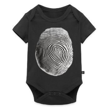 Fingerprint black - Baby Premium short-sleeve bodysuit - black - Front