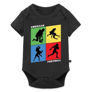 Joueur de football américain Vintage Retro USA Sport - Body à manches courtes Premium Bébé - noir - Devant