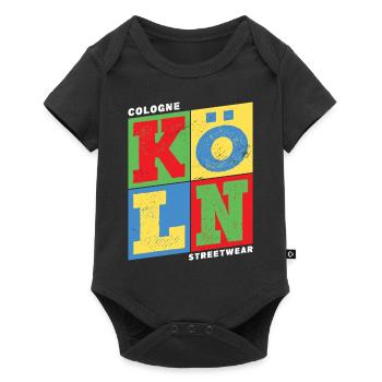 Cologne Cologne Allemagne Ville colorée Skyline Accueil - Body à manches courtes Premium Bébé - noir - Devant