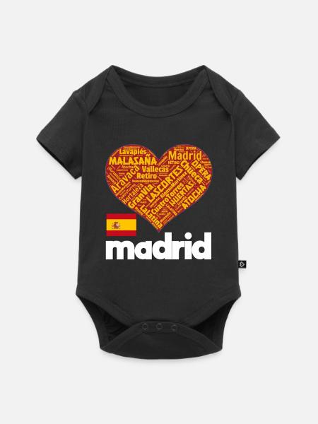 Madrid - Baby Premium Kurzarmbody - Schwarz