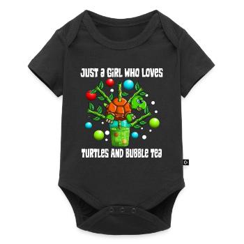 Chemise Bubble Tea Turtle Kawaii Girl - Body à manches courtes Premium Bébé - noir - Devant