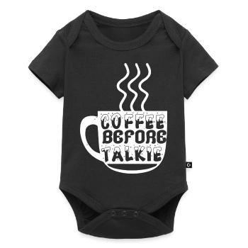 CAFÉ AVANT TALKIE OK - Body à manches courtes Premium Bébé - noir - Devant