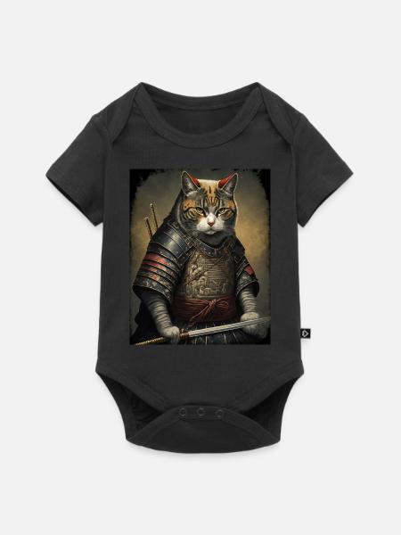 Chatmurai 9 - Baby Premium Kurzarmbody - Schwarz