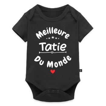 Meilleure tatie du monde - Body à manches courtes Premium Bébé - noir - Devant
