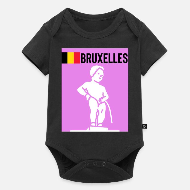 Bruxelles - Body à manches courtes Premium Bébé - noir