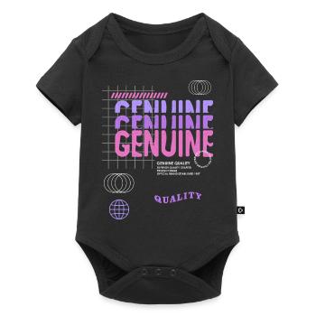 Genuine Streetwear - Baby Premium Kurzarmbody - Schwarz - Vorne