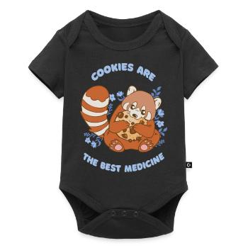 Cookies Are The Best Medicine Funny Cookie Lover - Baby Premium short-sleeve bodysuit - black - Front