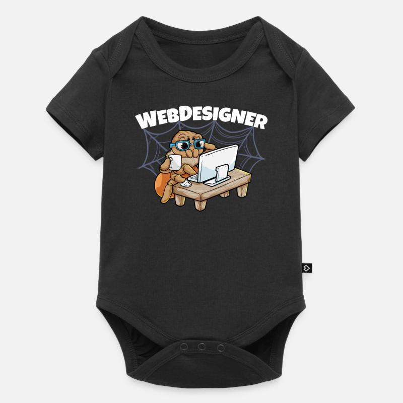 Webdesign Spider Programming Programmer IT - Baby Premium Kurzarmbody - Schwarz
