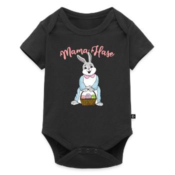 Mama Hase Ostern Familienoutfit Osterhase - Baby Premium Kurzarmbody - Schwarz - Vorne