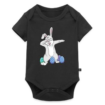 Dabbing Easter Rabbit Dad Dance Easter Eggs - Baby Premium short-sleeve bodysuit - black - Front