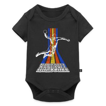 Handball Handball Player Handball Player Vintage Retro - Body à manches courtes Premium Bébé - noir - Devant