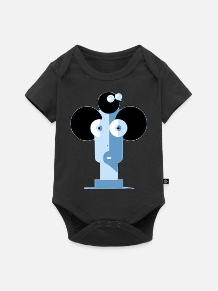 Fräulein Styli - Baby Premium Kurzarmbody - Schwarz