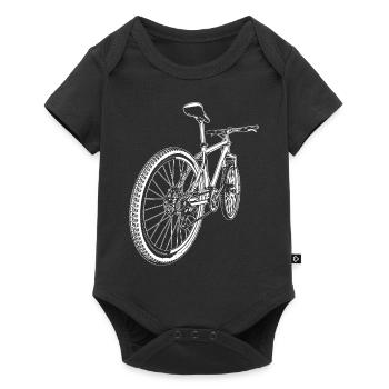 Bike, mountain bike, MTB, racing bike, cycling - Baby Premium short-sleeve bodysuit - black - Front