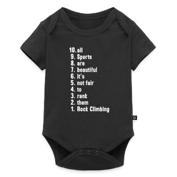 Lustige Sportler Sprüche Klettern Geschenk - Baby Premium Kurzarmbody - Schwarz - Vorne