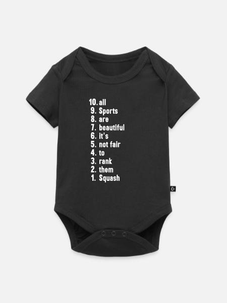 Lustige Sportler Sprüche Squash Geschenk - Baby Premium Kurzarmbody - Schwarz