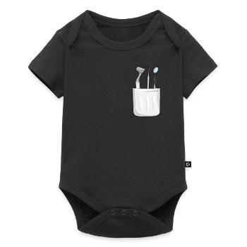 T-shirt dentiste avec dentisterie de poche thoracique - Body à manches courtes Premium Bébé - noir - Devant