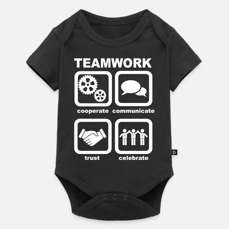 Teamwork - Baby Premium Kurzarmbody - Schwarz