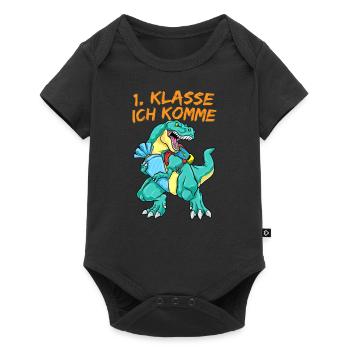 Lustige Geschenke Erste Klasse Einschulung - Baby Premium Kurzarmbody - Schwarz - Vorne