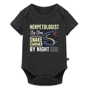 Snake Enthusiast Reptiles Herpetology Gift Idea - Baby Premium short-sleeve bodysuit - black - Front