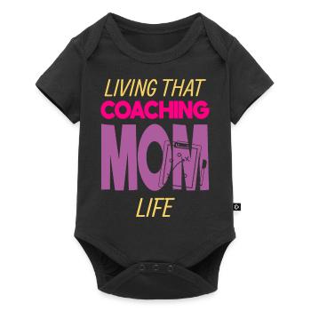 Living That Coaching Mom Life Coach Trainer Mama - Baby Premium short-sleeve bodysuit - black - Front