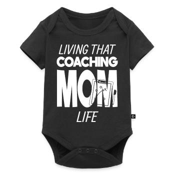 Living That Coaching Mom Life Mama Coach Trainer - Baby Premium short-sleeve bodysuit - black - Front