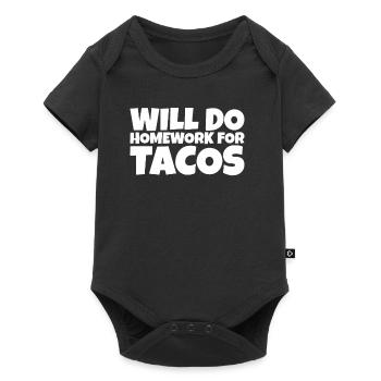 Funny School Pupil Taco Lover Gift - Baby Premium Kurzarmbody - Schwarz - Vorne