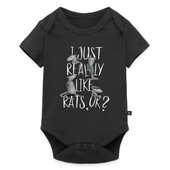 I Just Really Like Rats Ok? I just like rats - Baby Premium short-sleeve bodysuit - black - Front