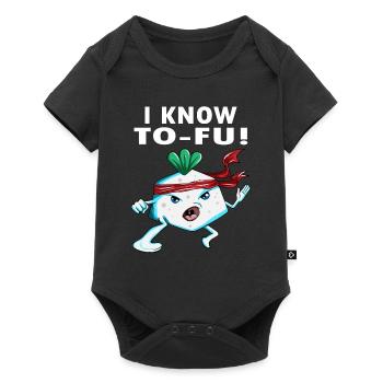 Vegan Tofu Make Kungfu I Know Tofu Vegan Saying - Baby Premium short-sleeve bodysuit - black - Front
