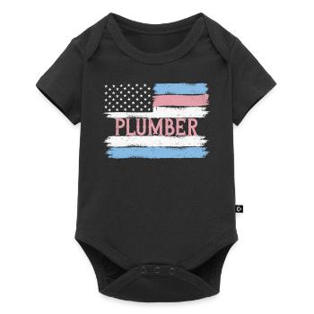 US Pride Heating Engineer Pipe Fitter Gift Idea - Baby Premium Kurzarmbody - Schwarz - Vorne