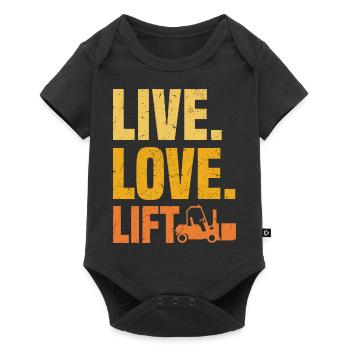 Forklift driver - Baby Premium short-sleeve bodysuit - black - Front