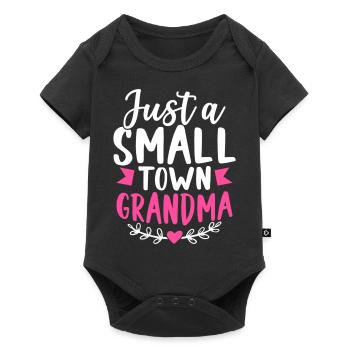 Juste une petite ville Grand-mère Village Petite ville - Body à manches courtes Premium Bébé - noir - Devant