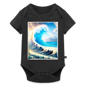 Perfect Wave #002f - Baby Premium Kurzarmbody - Schwarz - Vorne