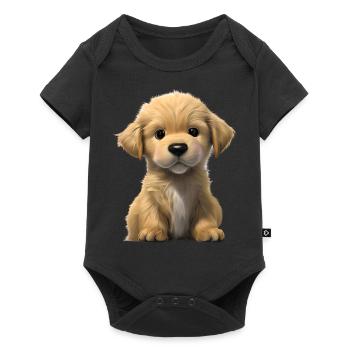 Dog owners Golden Retriever puppy dogs - Baby Premium short-sleeve bodysuit - black - Front
