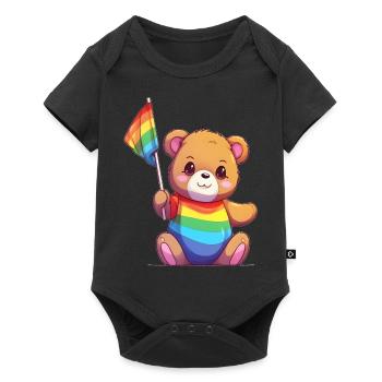 Love is a Bear Necessity - Baby Premium short-sleeve bodysuit - black - Front
