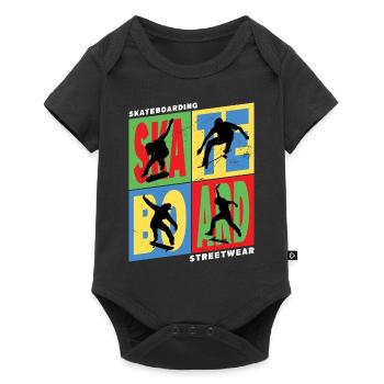 Skateboarding Skate Skater Skateboard Sk8 Vintage - Baby Premium short-sleeve bodysuit - black - Front