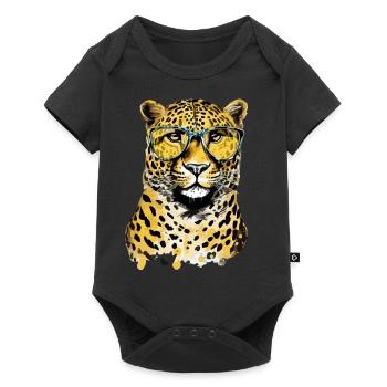 Kig le léopard - Body à manches courtes Premium Bébé - noir - Devant