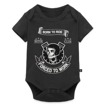 Born To Ride MC Skull Piston Design - Body à manches courtes Premium Bébé - noir - Devant