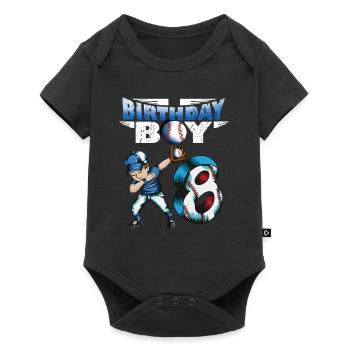 Birthday Girl Baseball Player Birthday Boy 8 - Baby Premium short-sleeve bodysuit - black - Front